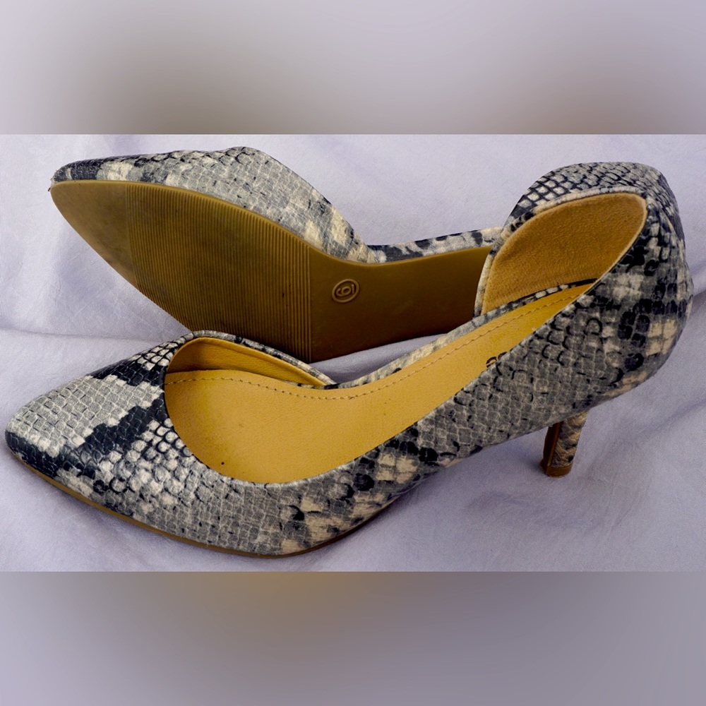 Alligator style heels. Barely worn.